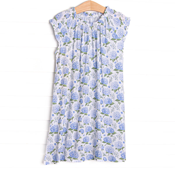 Hydrangea Blooms Bamboo Night Gown, Blue