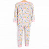 Flower Fields Bamboo Pajama Set, Pink
