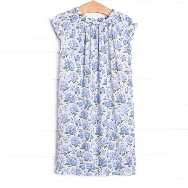 Hydrangea Blooms Bamboo Night Gown, Blue