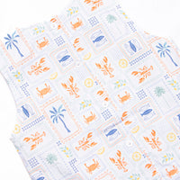 Santorini Stamps Short Set, Blue