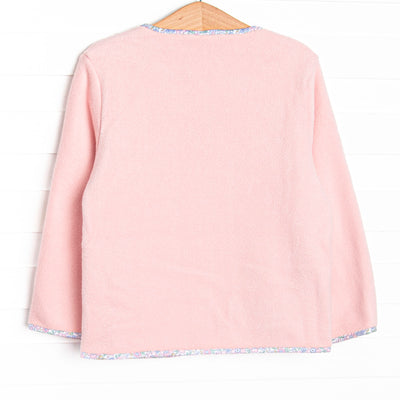 Cuddle Up Coat, Pink and Floral Trim