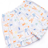 Santorini Stamps Short Set, Blue
