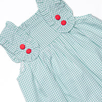 Apples to Apples Applique Dress, Green