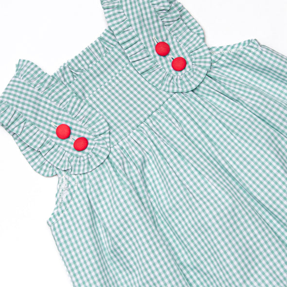 Apples to Apples Applique Dress, Green