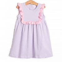 Bea Pima Dress, Pink and Purple Stripe