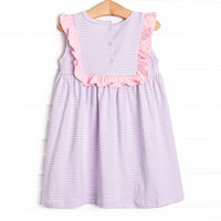 Bea Pima Dress, Pink and Purple Stripe