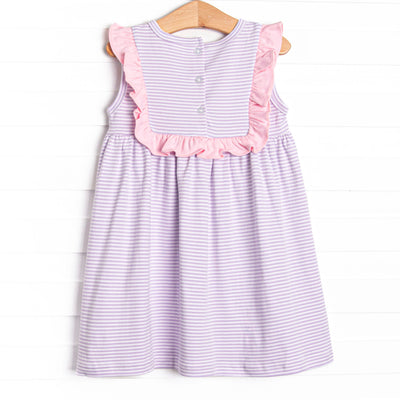Bea Pima Dress, Pink and Purple Stripe