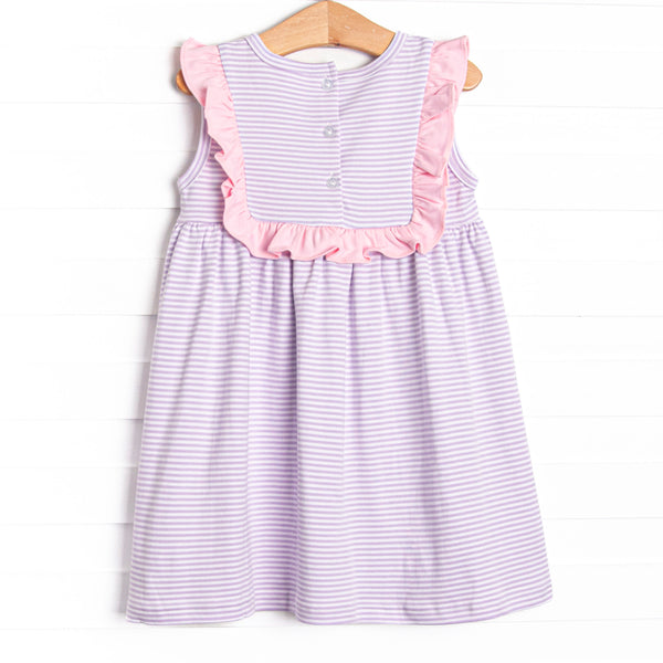 Bea Pima Dress, Pink and Purple Stripe