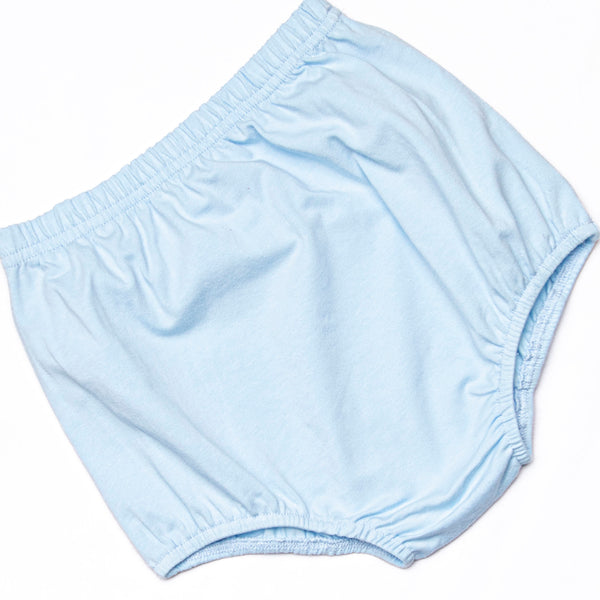 Shake Your Tail Feathers Applique Diaper Set, Light Blue