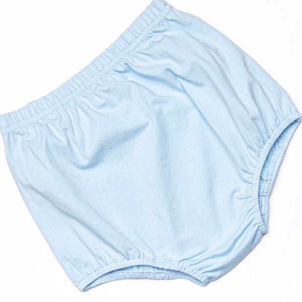 Shake Your Tail Feathers Applique Diaper Set, Light Blue