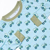 Happy Harvest Bamboo Pajama Set, Blue