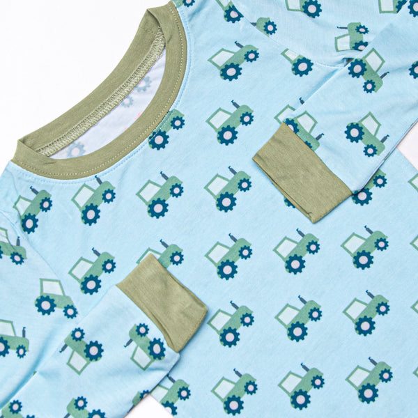 Happy Harvest Bamboo Pajama Set, Blue