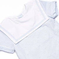 Cabo Breeze Diaper Set, Blue Seersucker