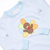 Shake Your Tail Feathers Applique Pajama Set, Light Blue