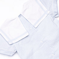 Cabo Breeze Diaper Set, Blue Seersucker