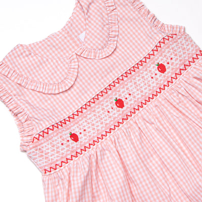 Apple Tart Trio Smocked Dress, Pink