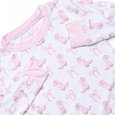 Rodeo Rose Bamboo Pajama Set, Pink