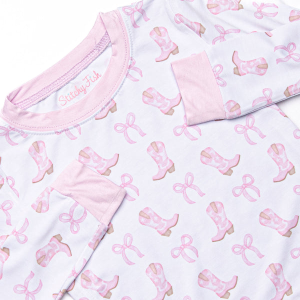 Rodeo Rose Bamboo Pajama Set, Pink