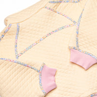Harper Half Zip Pullover, Yellow and Pink