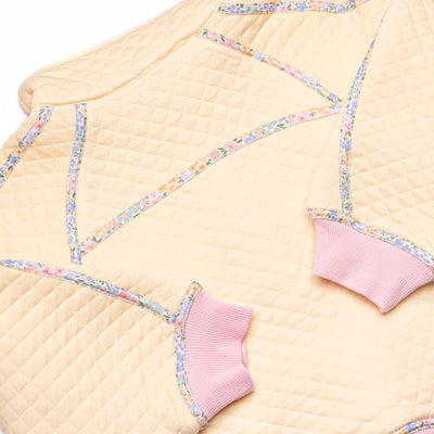 Harper Half Zip Pullover, Yellow and Pink
