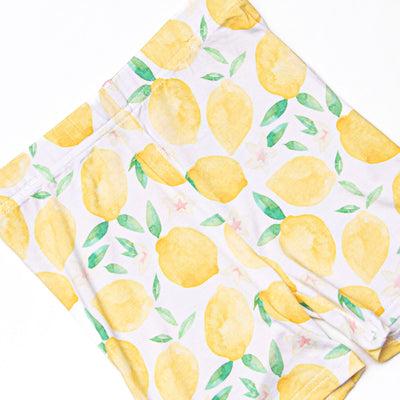 Sorrento Slices Bamboo Pajama Short Set, Yellow