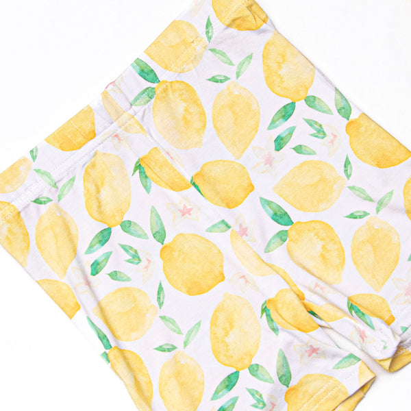Sorrento Slices Bamboo Pajama Short Set, Yellow