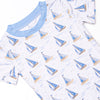 Sails and Sunshine Bamboo Pajama Short Set, Blue