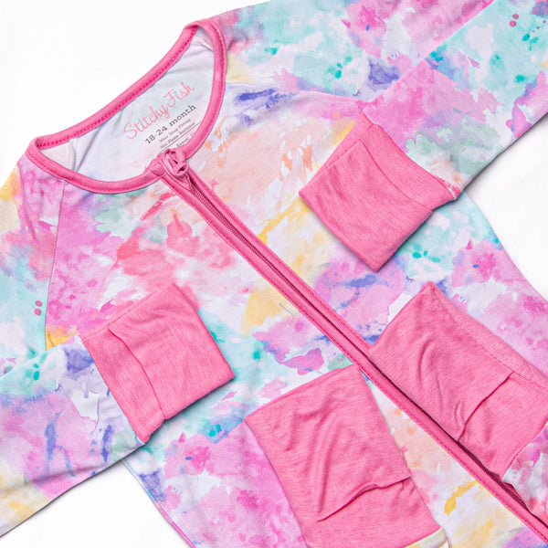 Kaleidoscope Views Bamboo Zippy Pajama, Pink