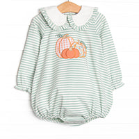 Patterned Pumpkins Applique Bubble, Green