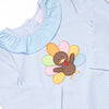 Shake Your Tail Feathers Applique Dress, Light Blue