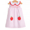 Time for School Seersucker Applique Dress, Pink
