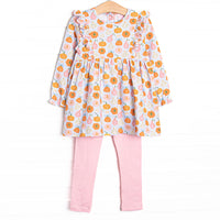 Girly Gourds Legging Set, Pink