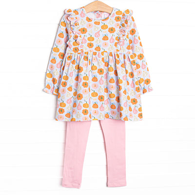Girly Gourds Legging Set, Pink