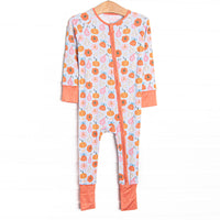 Girly Gourds Bamboo Zippy Pajama, Orange