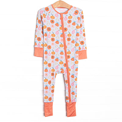 Girly Gourds Bamboo Zippy Pajama, Orange