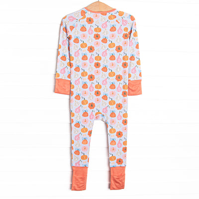Girly Gourds Bamboo Zippy Pajama, Orange