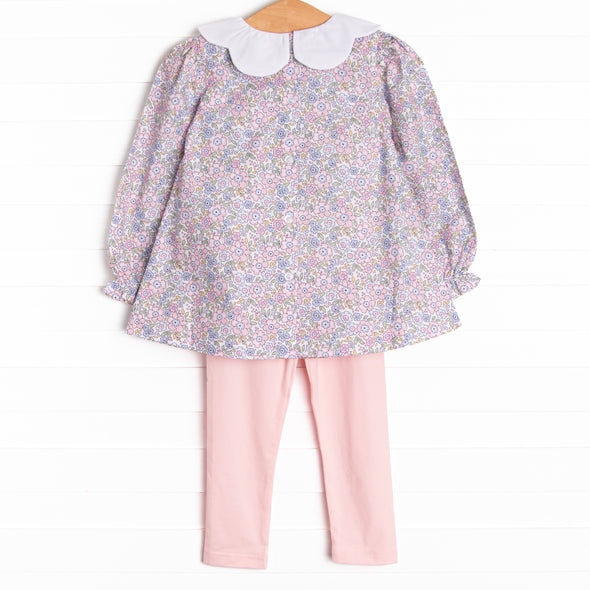 Poppy Fields Legging Set, Pink