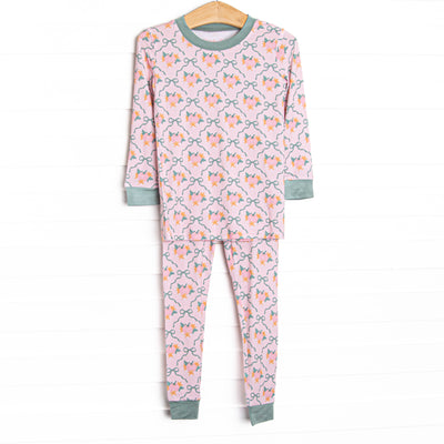 Pretty Pumpkin Patch Bamboo Pajama Set, Pink