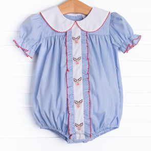 Red Nose Embroidered Bubble, Blue