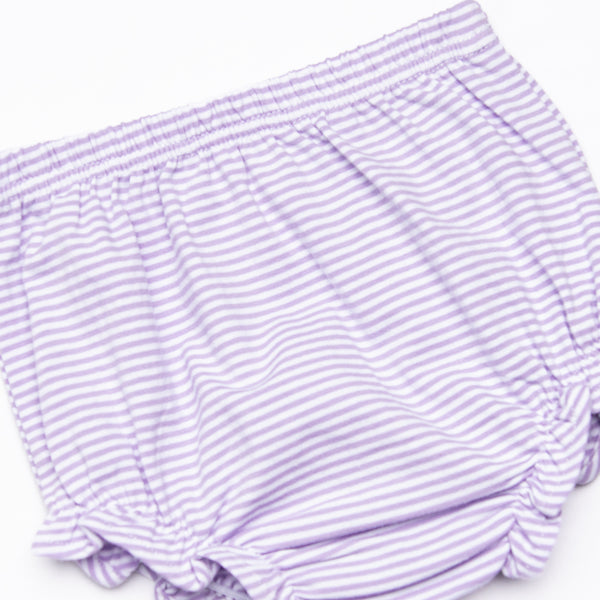 Very Sweet Vines Applique Diaper Set, Purple