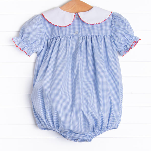 Red Nose Embroidered Bubble, Blue