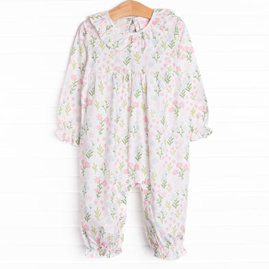 September Sprouts Romper, Blue