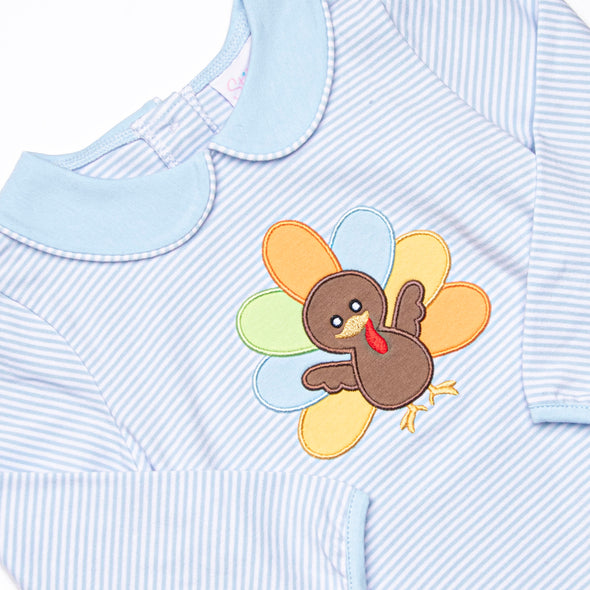 Shake Your Tail Feathers Applique Bubble, Light Blue