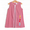 Pre-K Prep Applique Dress, Red Gingham