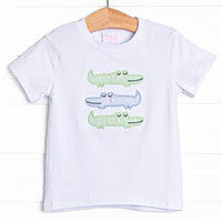 Dundee Dude Applique Top, White