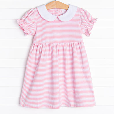 Erin Dress, Pink Stripe