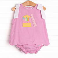 Color Box Cutie Applique Diaper Set, Pink