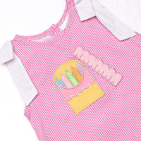 Color Box Cutie Applique Diaper Set, Pink