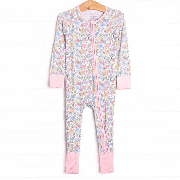 Abundant Blooms Bamboo Zippy Pajama, Pink