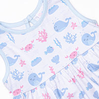 Whale-y Good Friends Diaper Set, Blue